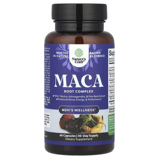 Основное фото товара Nature's Craft, Мака, Men's Wellness Maca Root Complex,
