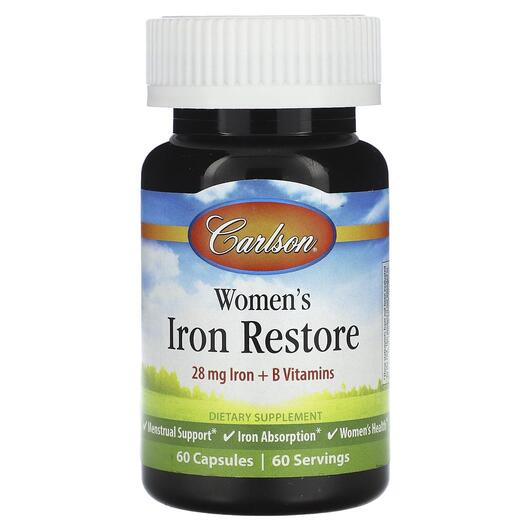 Основное фото товара Carlson, Железо, Women's Iron Restore, 60 капсул