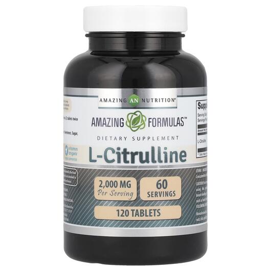 Основное фото товара L-Цитруллин, L-Citrulline 1000 mg, 120 таблеток