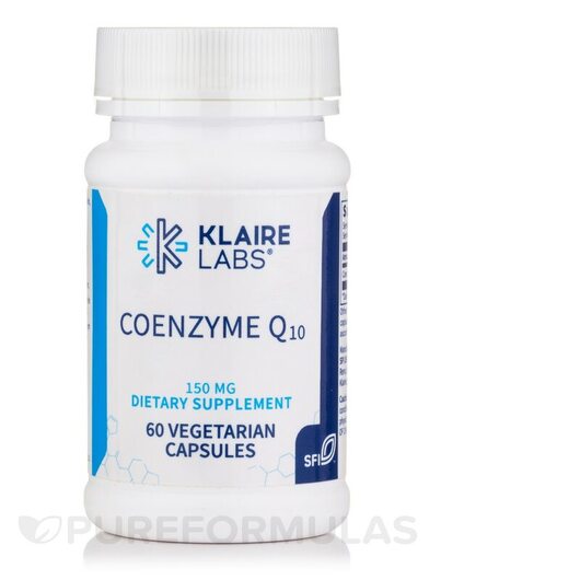Основное фото товара Klaire Labs, Коэнзим CoQ10, Coenzyme Q10 150 mg, 60 капсул