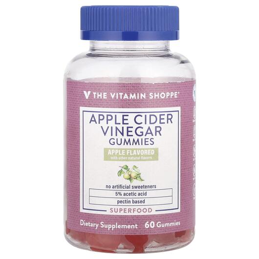 Основное фото товара Яблочный уксус, Apple Cider Vinegar Gummies Apple, 60 таблеток