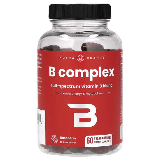 Основное фото товара NutraChamps, B-комплекс, B Complex Raspberry, 60 таблеток