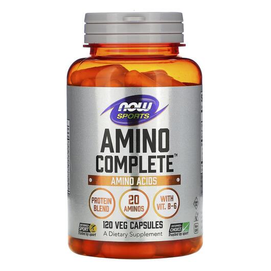Основное фото товара NOW, Комплекс Аминокислот, Amino Complete Amino Acids, 120 капсул
