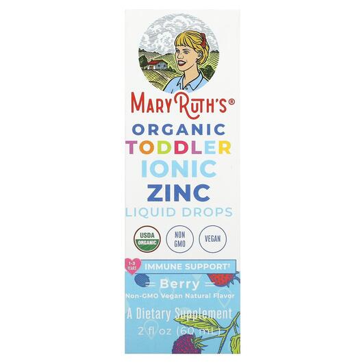 Основне фото товара Organic Toddler Ionic Zinc Liquid Drops 1-3 Years, Цинк Рідкий, 6