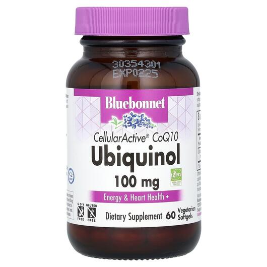 Основное фото товара Bluebonnet Nutrition, Коэнзим Q-10, Ubiquinol 100 mg, 60 капсул