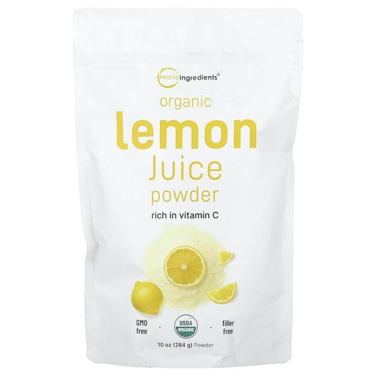 Основное фото товара Порошковый сок, Organic Lemon Juice Powder, 284 г