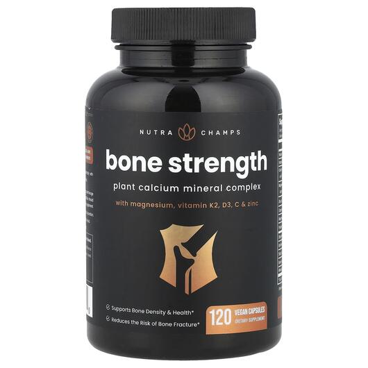 Основне фото товара NutraChamps, Bone Strength, Зміцнення кісток, 120 капсул