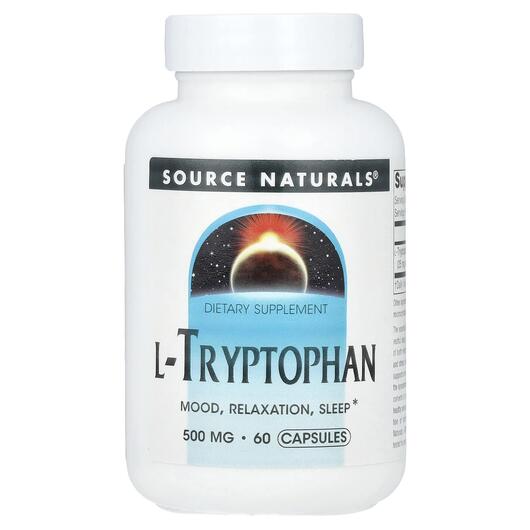 Основное фото товара L-Триптофан 500 мг, L-Tryptophan 500 mg, 60 капсул