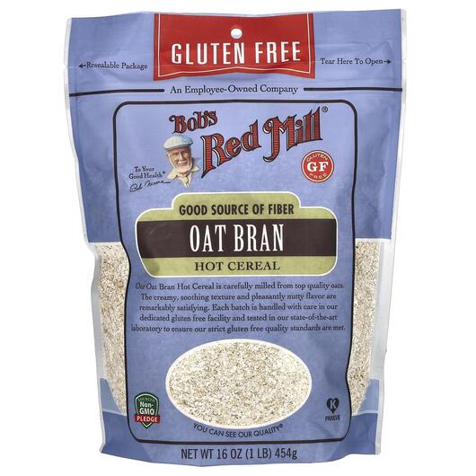 Основное фото товара Bob's Red Mill, Отруби, Oat Bran Hot Cereal Gluten Free, 454