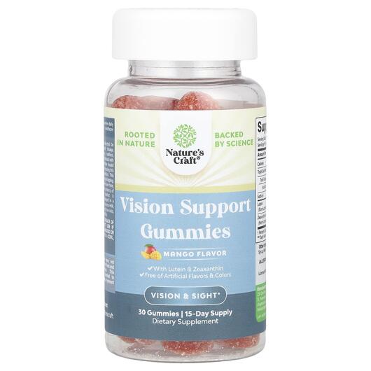 Основное фото товара Vision Support Gummies Mango, Поддержка здоровья зрения, 30 табле