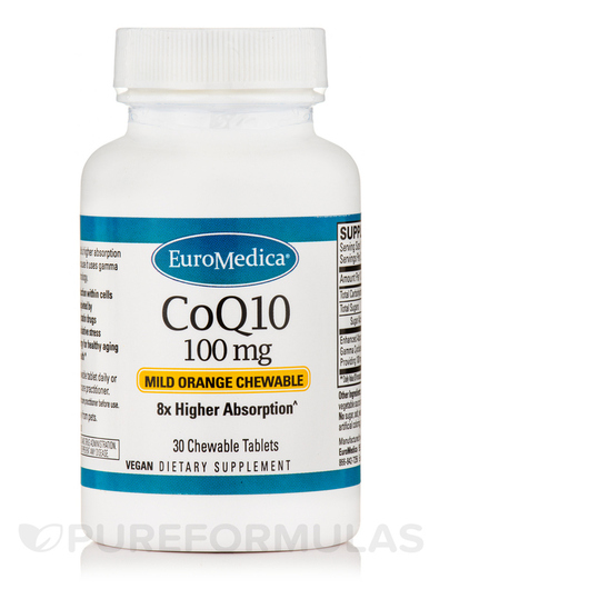 Основное фото товара Коэнзим CoQ10, CoQ10 100 mg Mild Orange Chewable, 30 таблеток