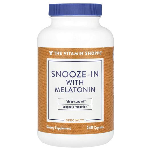Основное фото товара TheVitaminShoppe, Мелатонин, Snooze-In With Melatonin, 240 капсул