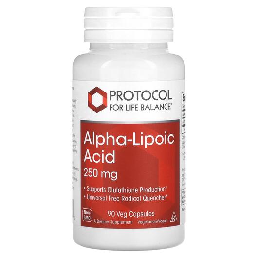 Основное фото товара Альфа-липоевая, Alpha-Lipoic Acid 250 mg, 90 капсул
