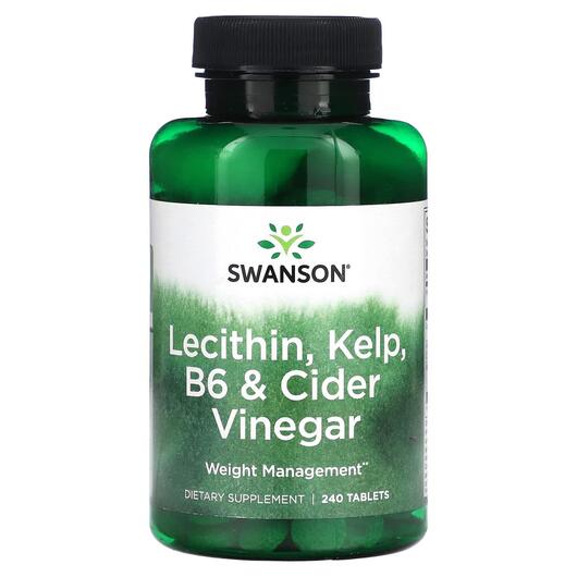 Основное фото товара Swanson, Лецитин, Lecithin Kelp B6 & Cider Vinegar, 240 табле