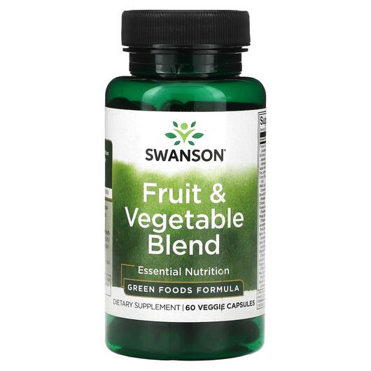 Основное фото товара Swanson, Суперфуд, Fruit & Vegetable Blend, 60 капсул