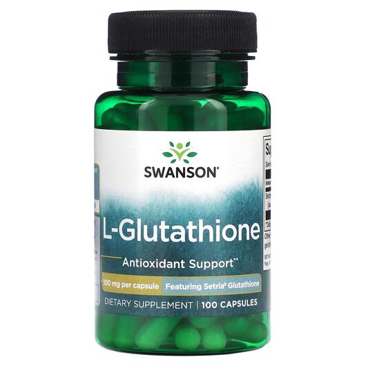 Основное фото товара Swanson, L-Глутатион, L-Glutathione 100 mg, 100 капсул
