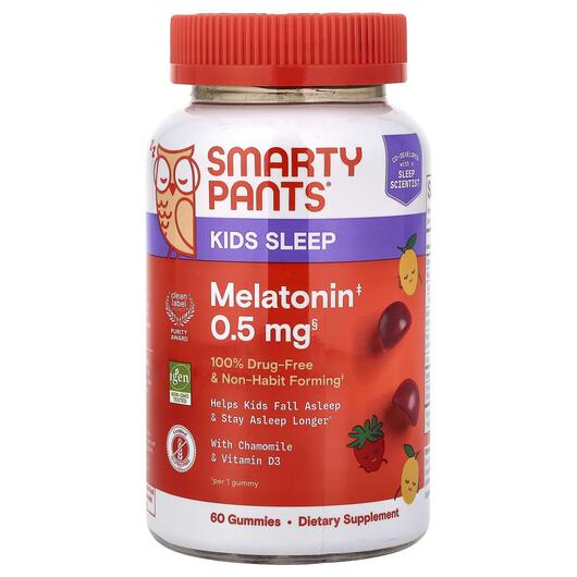 Основное фото товара Kids Sleep Melatonin Gummies Strawberry Mango, Поддержка сна, 60 