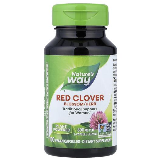 Основне фото товара Nature's Way, Red Clover 400 mg, Конюшина 400 мг, 100 капсул