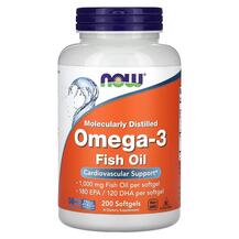 Molecularly Distilled Omega-3 Омега 3 NOW 200 капсул