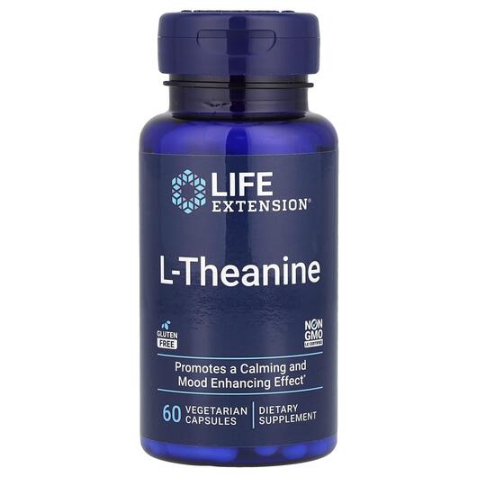 Основное фото товара Life Extension, L-Теанин 100 мг, L-Theanine 100 mg, 60 капсул
