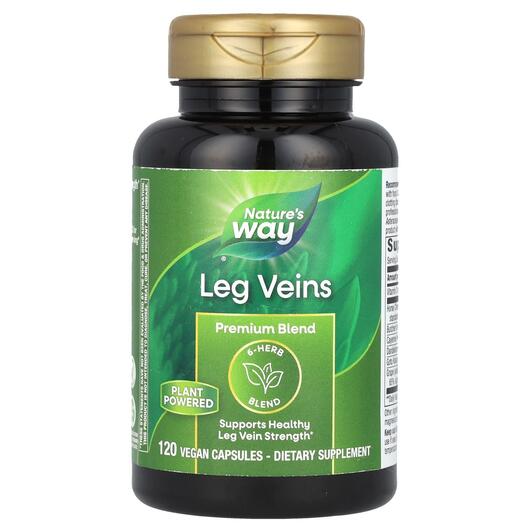 Основное фото товара Nature's Way, Поддержка вен ног, Leg Veins, 120 капсул