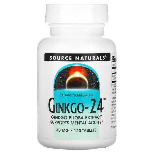Основное фото товара Гинкго-24 40 мг, Ginkgo-24 40 mg 120, 120 таблеток