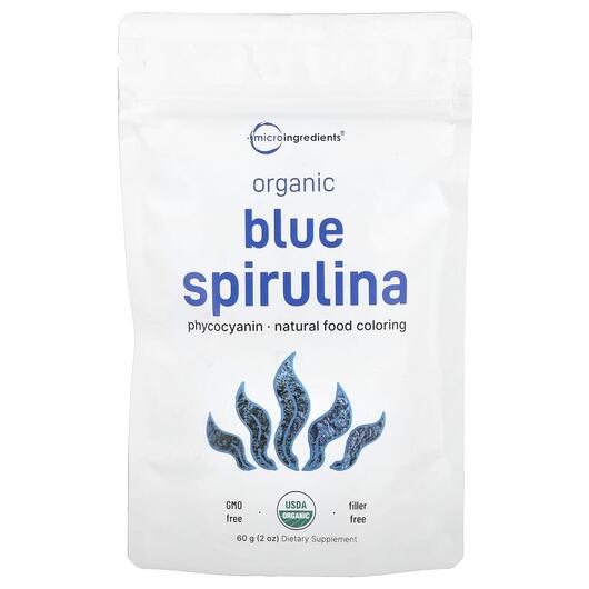 Основное фото товара Micro Ingredients, Спирулина, Organic Blue Spirulina, 60 г