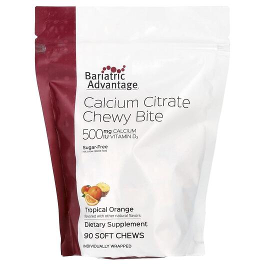 Основное фото товара Calcium Citrate Chewy Bite Sugar Free, Кальция Цитрат, 90 таблето