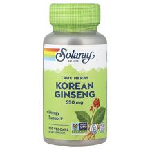 Korean Ginseng 550 mg Корейський женьшень 550 мг Solaray