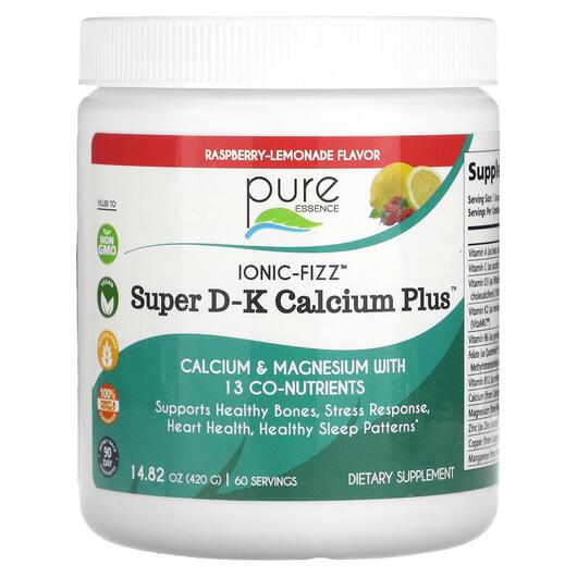 Основное фото товара Кальций D3 K2, Ionic-Fizz Super D-K Calcium Raspberry, 420 г
