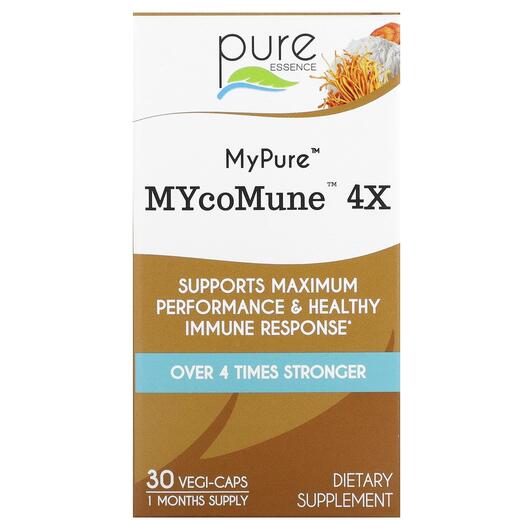 Основное фото товара Pure Essence, Грибы, MyPure MYcoMune 4X, 30 капсул