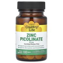 Zinc Picolinate Пиколинат Цинка 25 мг Country Life