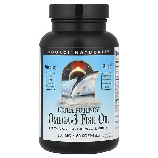 Основное фото товара Arctic Pure Omega 3 Fish Oil Ultra Potency 850, Омега 3, 60 капсу