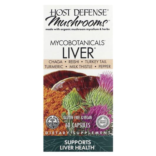 Основное фото товара Myco Botanicals Liver Helps, Грибы для Поддержки Печени, 60 капсу