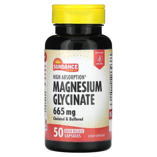 Основное фото товара High Absorption Magnesium Glycinate 665, Магний Глицинат, 50 капс