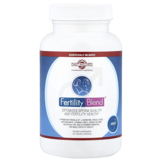 Основне фото товара Daily Wellness, Fertility Blend Men, Підтримка Лібідо, 60 капсул