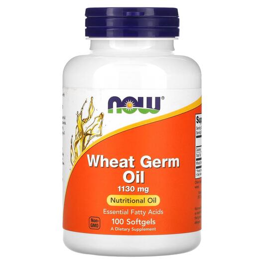 Основное фото товара NOW, Масло зародышей пшеницы 1130 мг, Wheat Germ Oil, 100 капсул