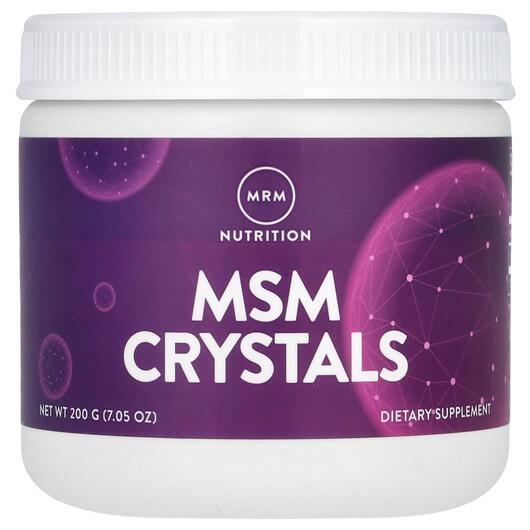 Основное фото товара MRM, МСМ в порошке 1000 мг, MSM Crystals, 200 г