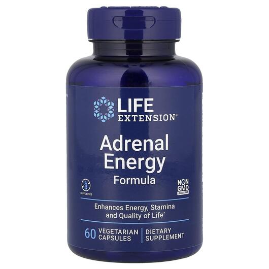 Основное фото товара Поддержка надпочечников, Adrenal Energy Formula, 60 капсул