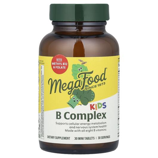 Основное фото товара MegaFood, B-комплекс для детей, Kids B Complex, 30 таблеток