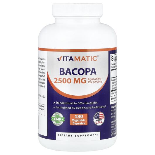 Основне фото товара Vitamatic, Bacopa, Бакопа Моньє, 180 капсул
