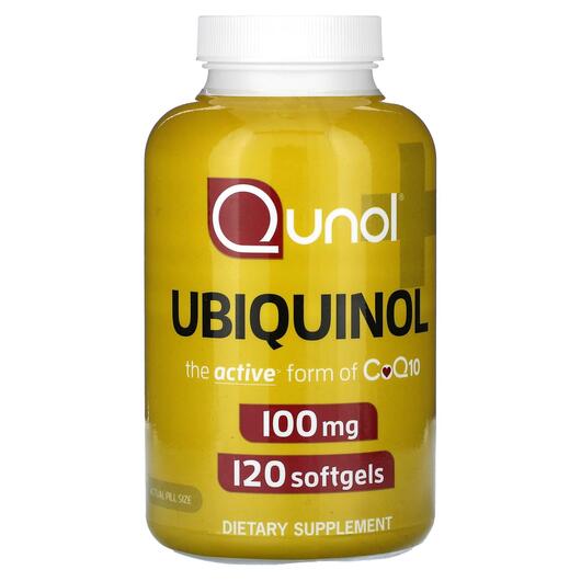Основное фото товара Qunol, Убихинол, Ubiqunol 100 mg, 120 капсул
