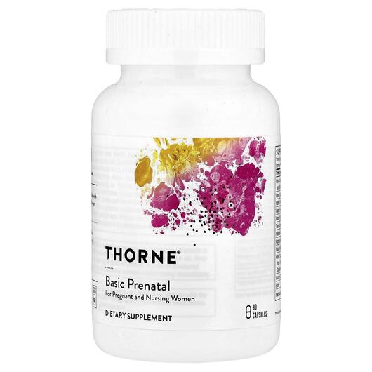 Основное фото товара Thorne, Пренатальные витамины, Basic Prenatal, 90 капсул