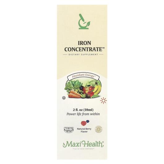 Основное фото товара Maxi Health, Железо, Iron Concentrate Natural Berry, 59 мл