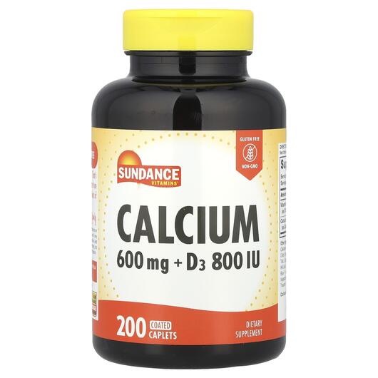 Основное фото товара Sundance Vitamins, Кальций, Calcium + D3, 200 таблеток