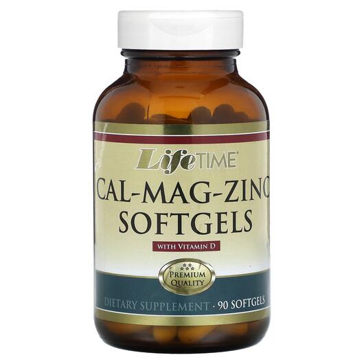 Основное фото товара LifeTime, Витамин D, Cal-Mag-Zinc with Vitamin D, 90 капсул