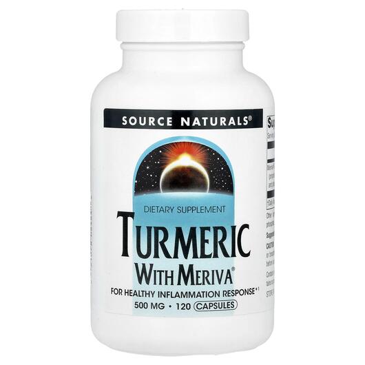 Основное фото товара Meriva Turmeric Complex, Комплекс Куркумы Мерива 500 мг, 120 капс