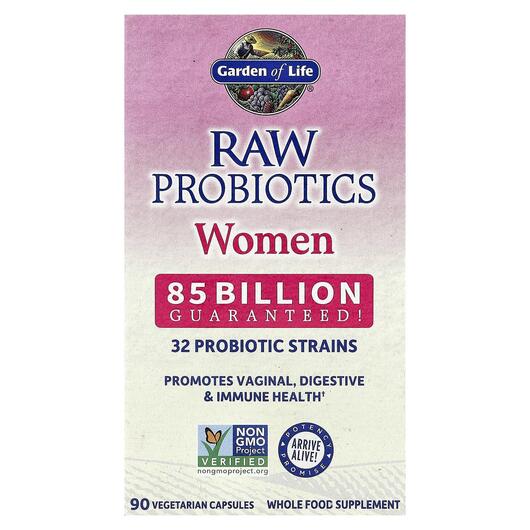 Основное фото товара Garden of Life, Пробиотики, RAW Probiotics Women, 90 капсул