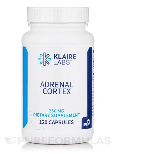Основное фото товара Поддержка надпочечников, Adrenal Cortex 250 mg, 120 капсул