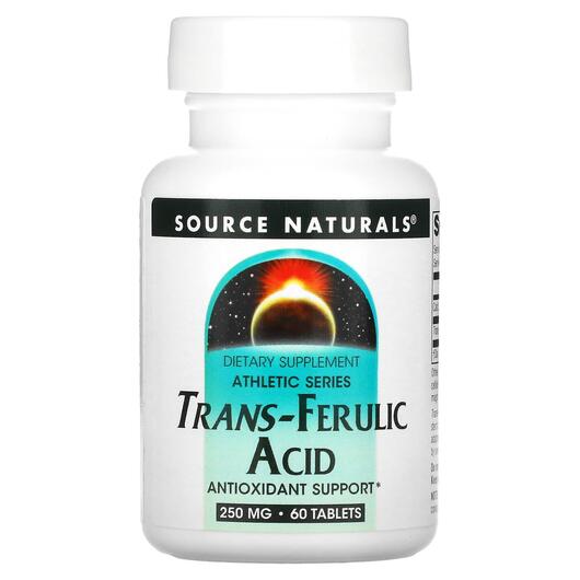 Основное фото товара Trans-Ferulic Acid 250, Транс-феруловая кислота 250 мг, 60 таблет